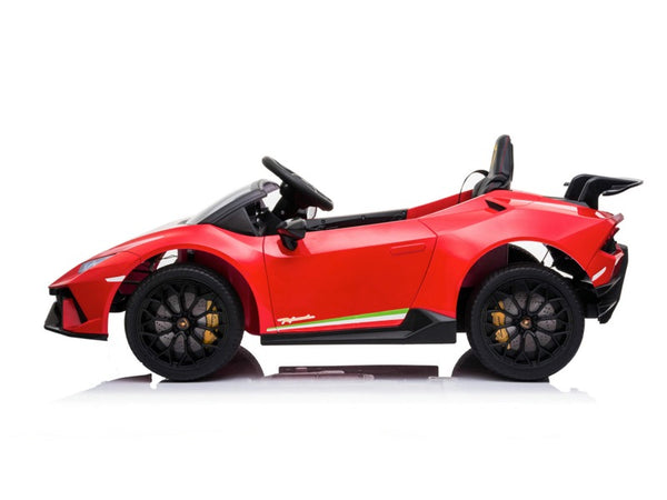 Lamborghini Huracán elektrische kinderauto, 12 volt, rubberen banden, en meer!